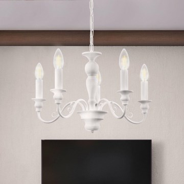 Eglo 49851 - Ljuskrona CAPOSILE 5xE14/40W/230V