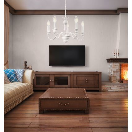 Eglo 49851 - Ljuskrona CAPOSILE 5xE14/40W/230V