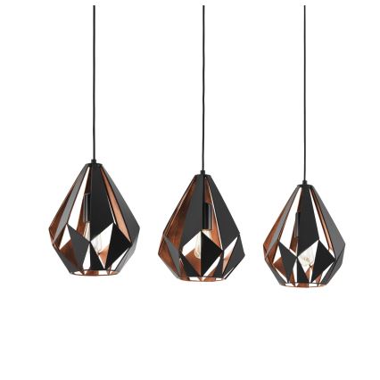 Eglo 49991 - Hängande lampa CARLTON 1 3xE27/60W/230V