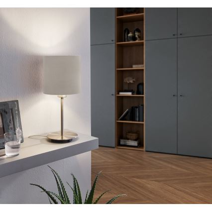 Eglo 54745 - Bordslampa ANADIA 1xE14/40W/230V taupe/matt krom