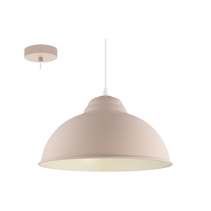 Eglo 54964 - Ljuskrona med textilsladd TRURO-P 1xE27/60W/230V rosa