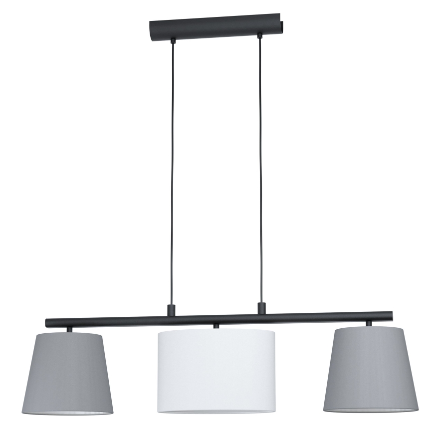 Eglo 55207 - LED-pendellampa med kabel ALMEIDA 3xE14/25W/230V grå