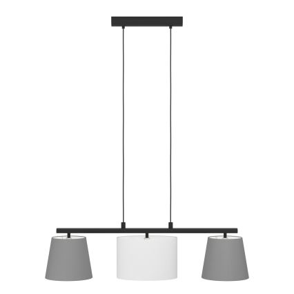 Eglo 55207 - LED-pendellampa med kabel ALMEIDA 3xE14/25W/230V grå