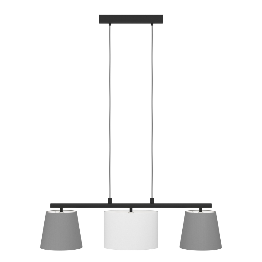 Eglo 55207 - LED-pendellampa med kabel ALMEIDA 3xE14/25W/230V grå