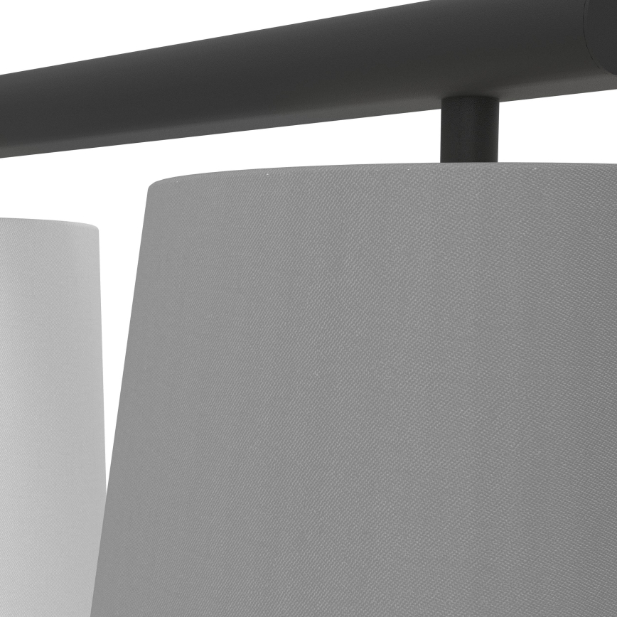 Eglo 55207 - Ljuskrona med textilsladd ALMEIDA 3xE14/25W/230V grå