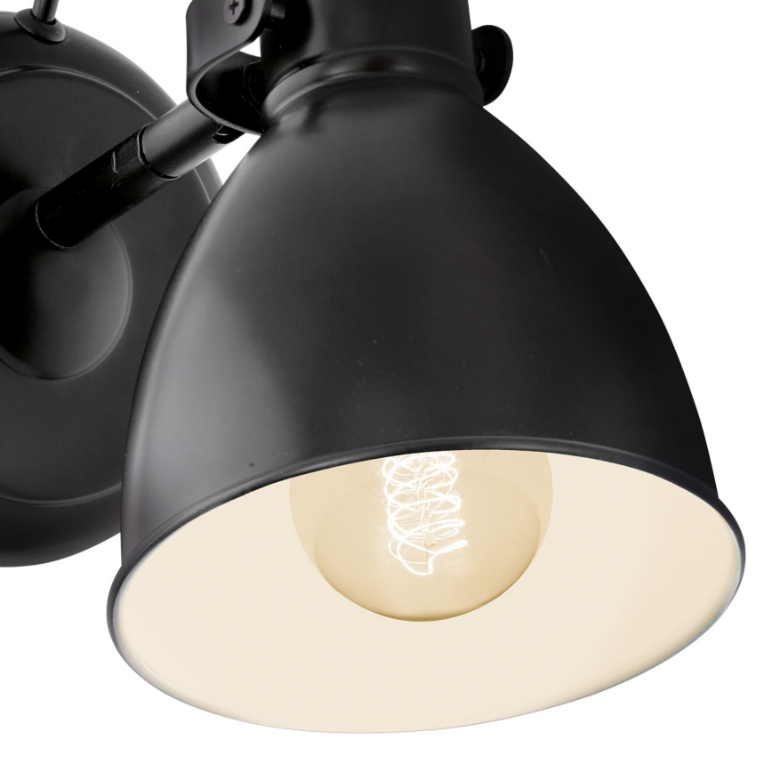 Eglo 55261 - Vägglampa PRIDDY 1xE27/40W/230V svart