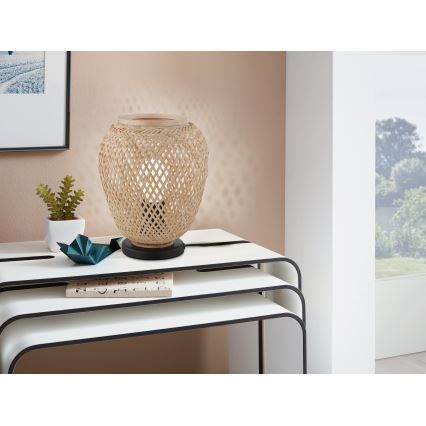 Eglo 55699 - Bordslampa DEMBLEBY 1xE27/40W/230V beige