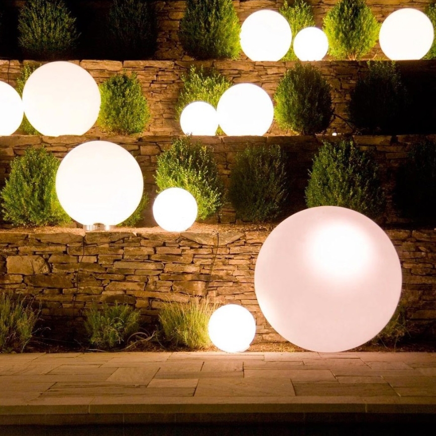 Eglo 55786 - LED RGBW Utomhuslampa MONTEROLO-C 1xE27/9W/230V 2700-6500K IP65 Ø 30 cm + fjärrkontroll