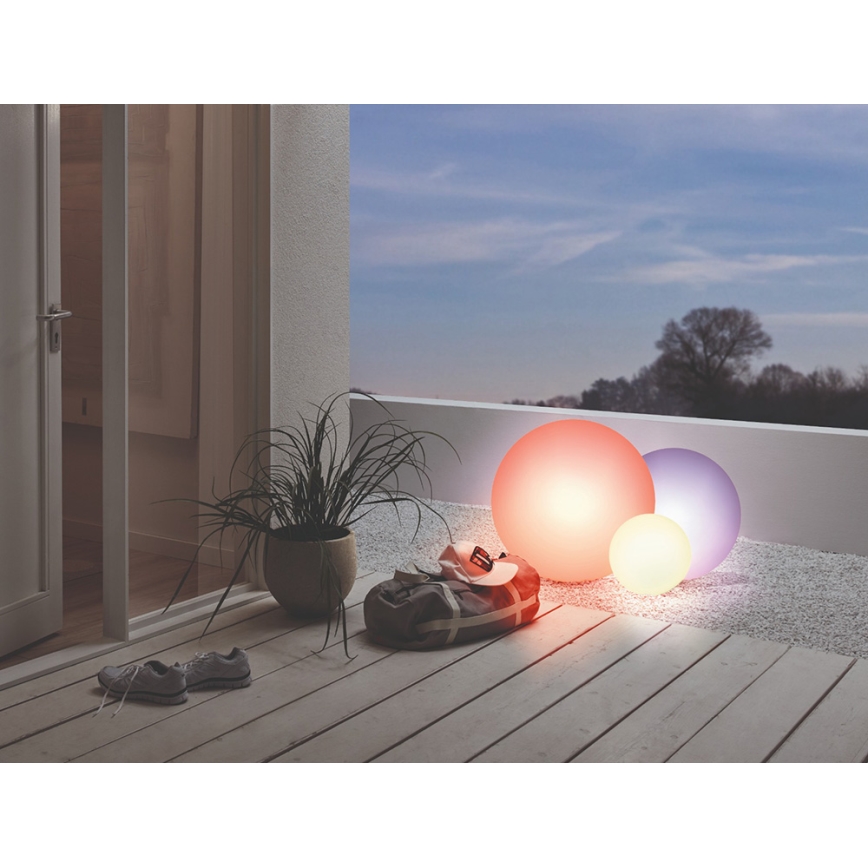 Eglo 55786 - LED RGBW Utomhuslampa MONTEROLO-C 1xE27/9W/230V 2700-6500K IP65 Ø 30 cm + fjärrkontroll