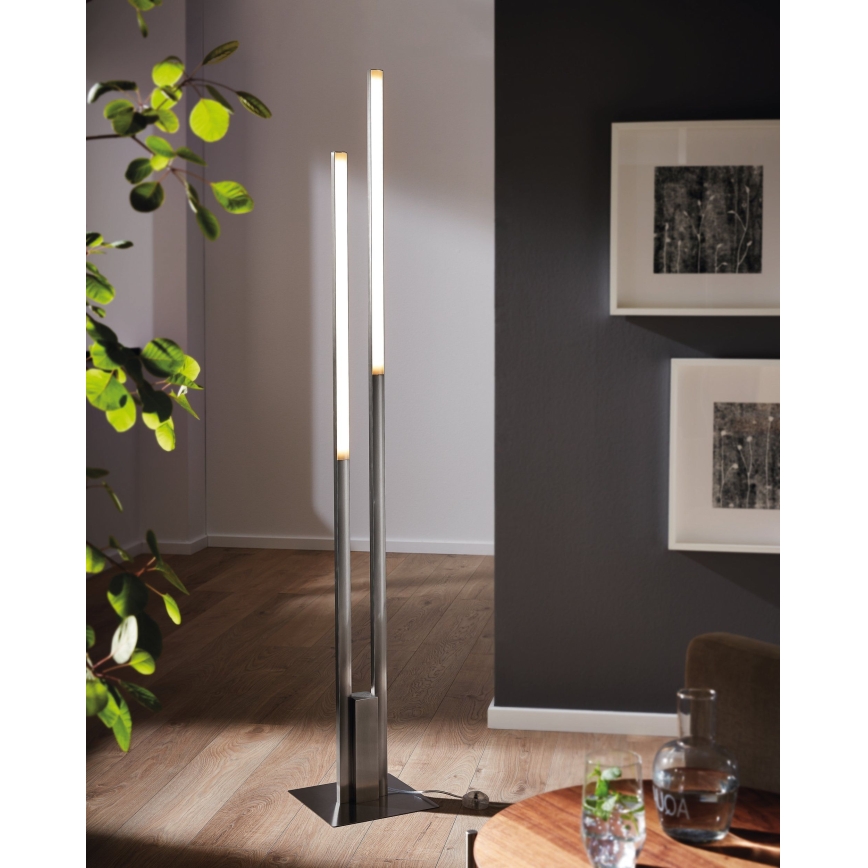 Eglo 55972 - LED RGBW Dimbar golvlampa FRAIOLI-C LED/34W/230V 2700-6500K mattkrom + fjärrkontroll