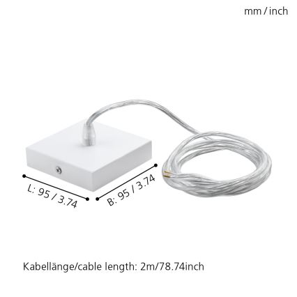 Eglo 61489 - Nätaggregat kabel SALOBRENA 1 2 m