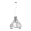 Eglo 61715 - Ljuskrona med textilsladd TINDORI 1xE27/60W/230V diameter 50 cm vit