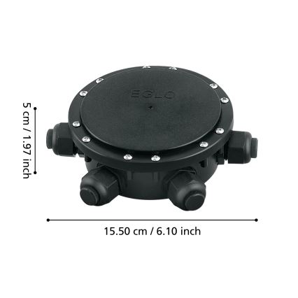 Eglo 61728 - Vattentät anslutningslåda 6 utgångar CONNECTOR BOX 230V IP68