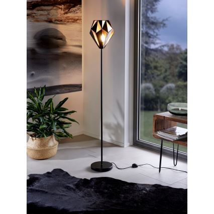 Eglo 62838 - Golvlampa CARLTON PRO 1xE27/60W/230V svart