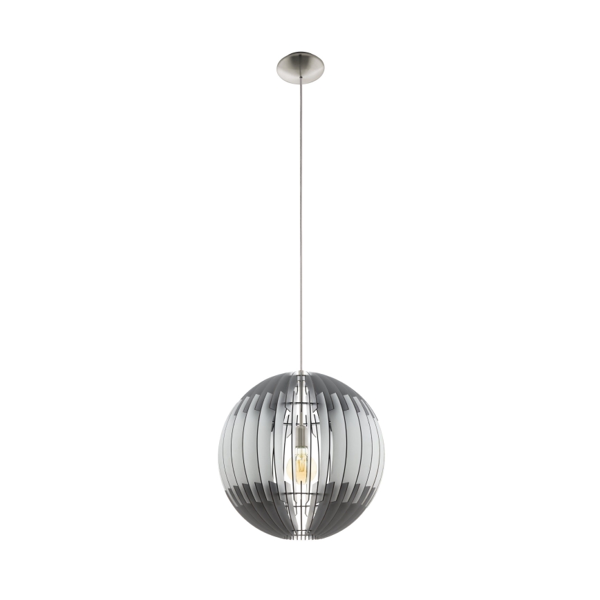 Eglo 63256 - Takpendel med kabel OLMERO PRO 1xE27/60W/230V Ø 40 cm grå/vit