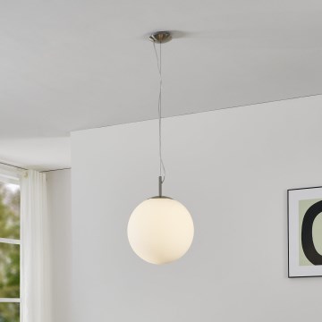 Eglo 63269 - Takpendel på sladd PIEDALE 1xE27/60W/230V Ø 35 cm mattkrom