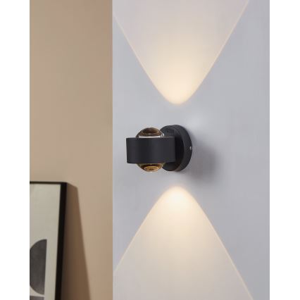 Eglo 64496 - LED vägglampa ONO PRO 2×LED/2,5 W/230 V antracit