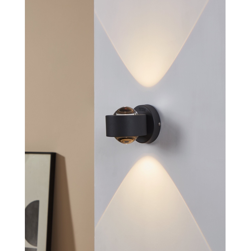 Eglo 64496 - LED vägglampa ONO PRO 2×LED/2,5 W/230 V antracit