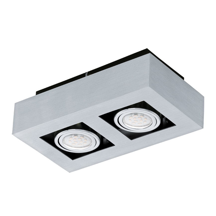 Eglo 64695 - LED spotlight LOKE PRO 2xGU10/5W/230V 3000K matt krom