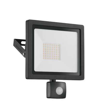 Eglo 64872 - LED-strålkastare med sensor FILETTI LED/30W/230V 3000K IP44 svart
