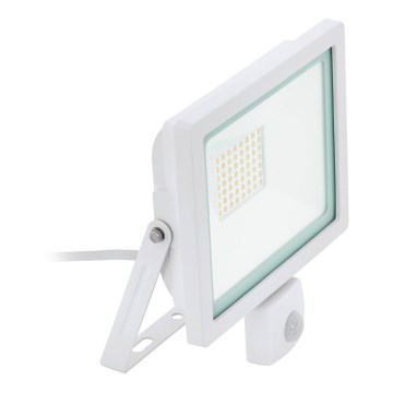 Eglo 64874 - LED strålkastare med sensor FILETTI LED/10W/230V 3000K IP44 vit
