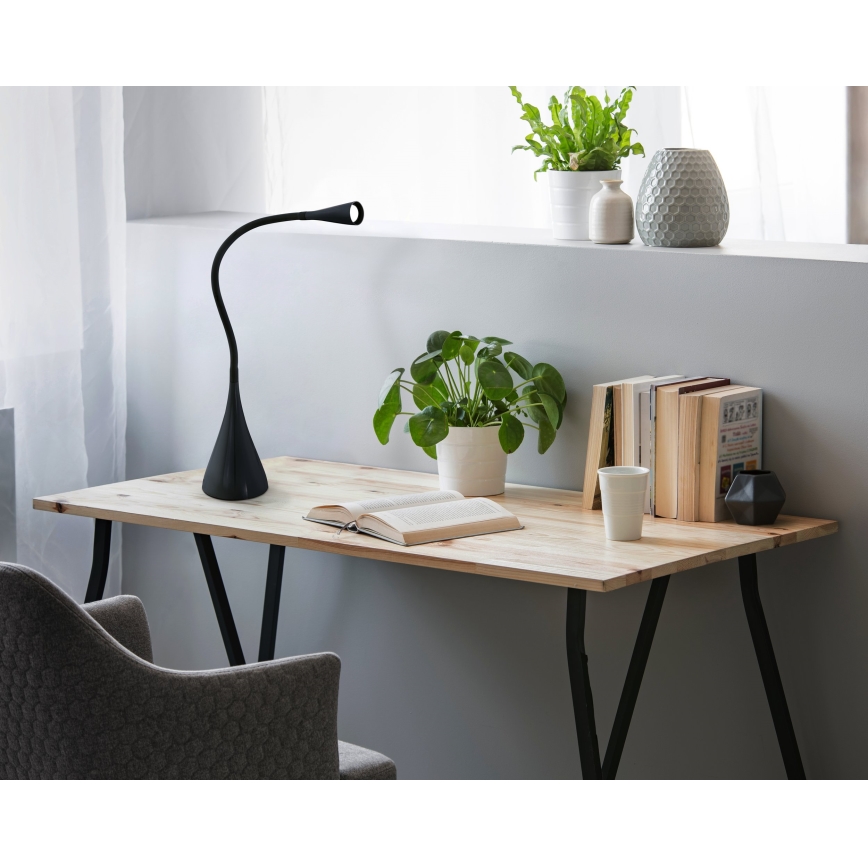 Eglo 64975 - LED Ljusreglerad flexibel bordslampa SNAPORA PRO LED/3,5W/230V 3000K svart