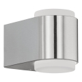 Eglo 65054 - LED vägglampa för utomhusbruk BRIONES PRO 2xLED/3W/230V IP44 skinande krom