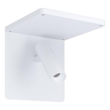 Eglo 67562 - LED Vägglampa med hylla CIGLIE LED/8,1W/230V vit