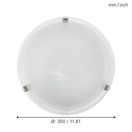Eglo - Taklampa 1xE27/60W/230V i alabasterglas