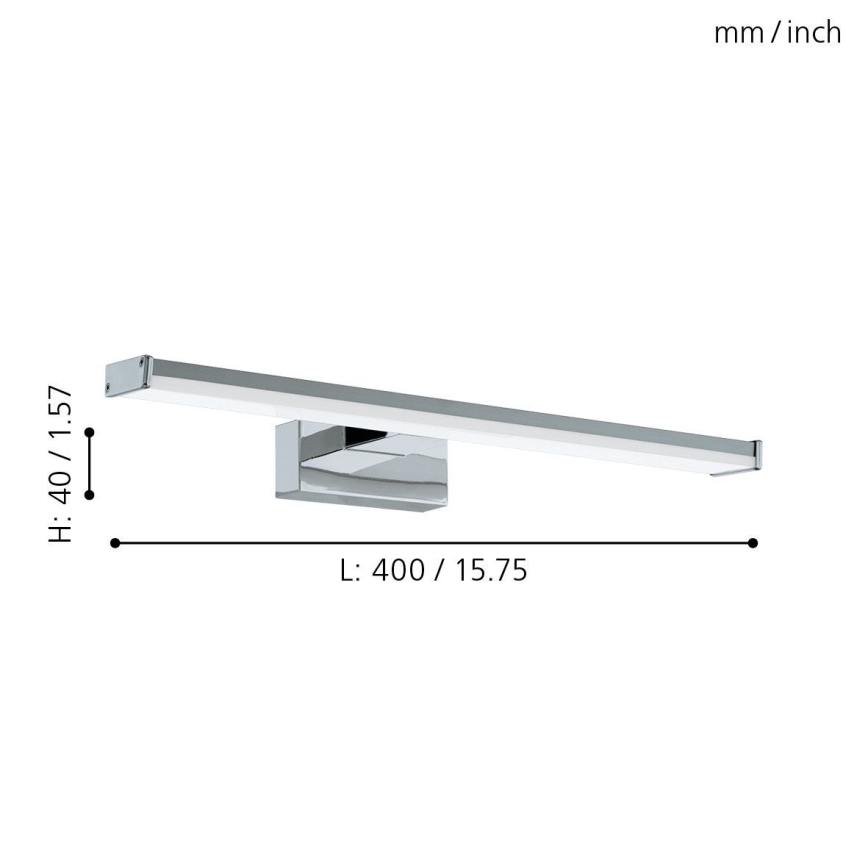 Eglo 74051 - Badrumsspegel med LED-belysning GALENZANA LED/7,4W/230V 4000K 40 cm IP44 skinande krom