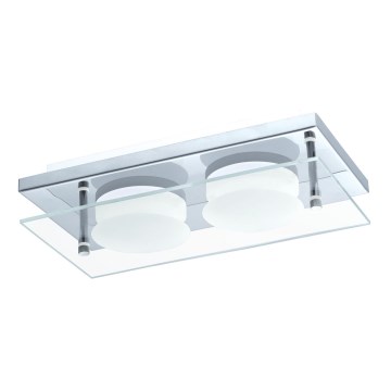 Eglo 75327 - LED-taklampa ABIOLA 2xLED/6W/230V, blank krom