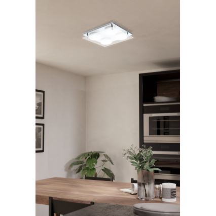 Eglo 75329 - LED taklampa ABIOLA 4xLED/6W/230V blank krom