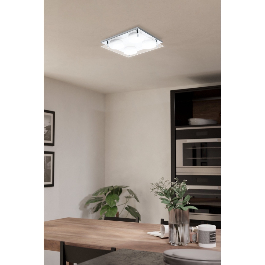 Eglo 75329 - LED taklampa ABIOLA 4xLED/6W/230V blank krom