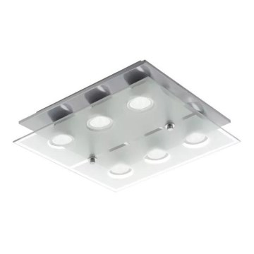 Eglo 75342 - LED-dimbar taklampa CABO-SD 6xGU10/5W/230V 34x34 cm mattkrom