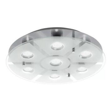 Eglo 75343 - Dimbar LED-taklampa CABO-SD 7xGU10/5W/230V Ø 46 cm mattkrom