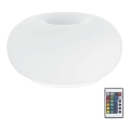 Eglo 75355 - LED RGB Dimbar bordslampa OPTICA-C 2xE27/7,5W/230V Ø 28 cm + fjärrkontroll