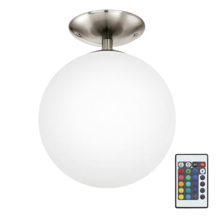 Eglo 75358 - LED RGBW dimbar taklampa RONDO-C 1xE27/7,5W/23V Ø 25 cm + fjärrkontroll