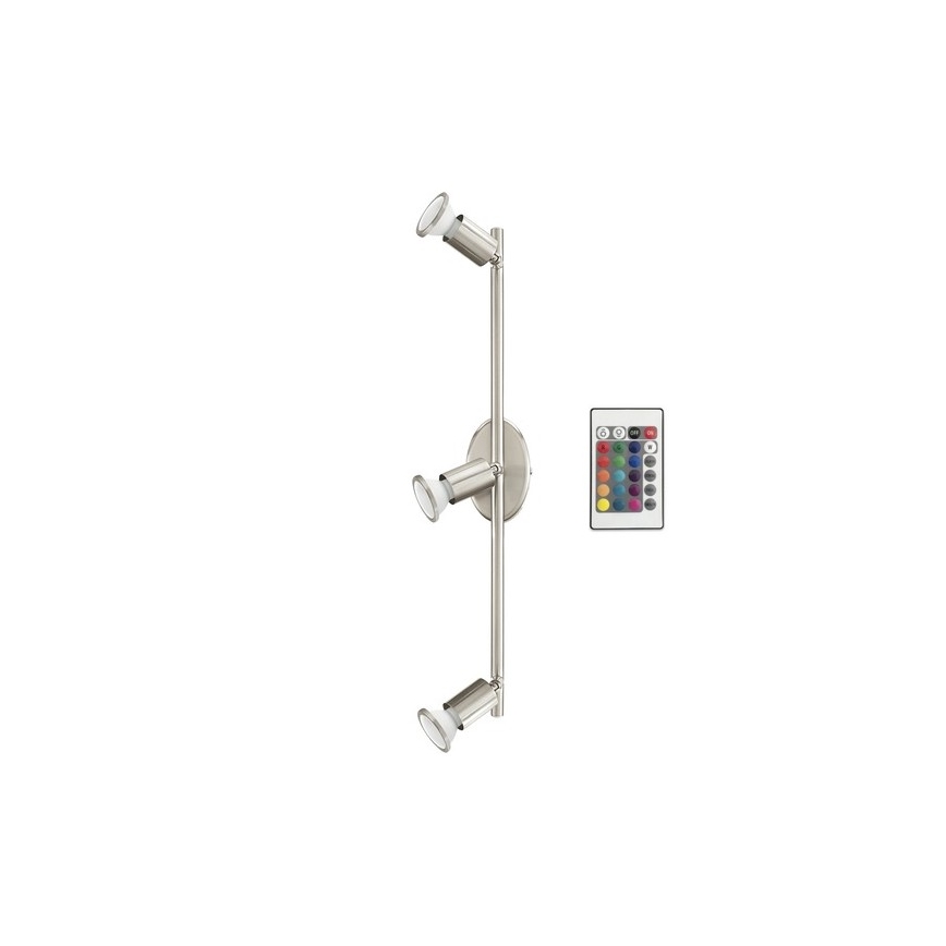 Eglo 75385 - LED RGB Dimbar spotlight BUZZ-C 3xGU10/4W/230V + fjärrkontroll