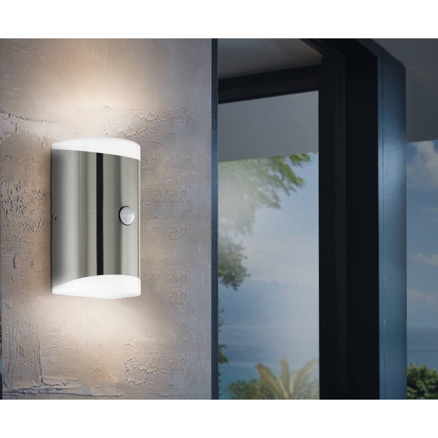 Eglo - LED Utomhus vägglampa med sensor 2xGU10/4,6W/230V IP44