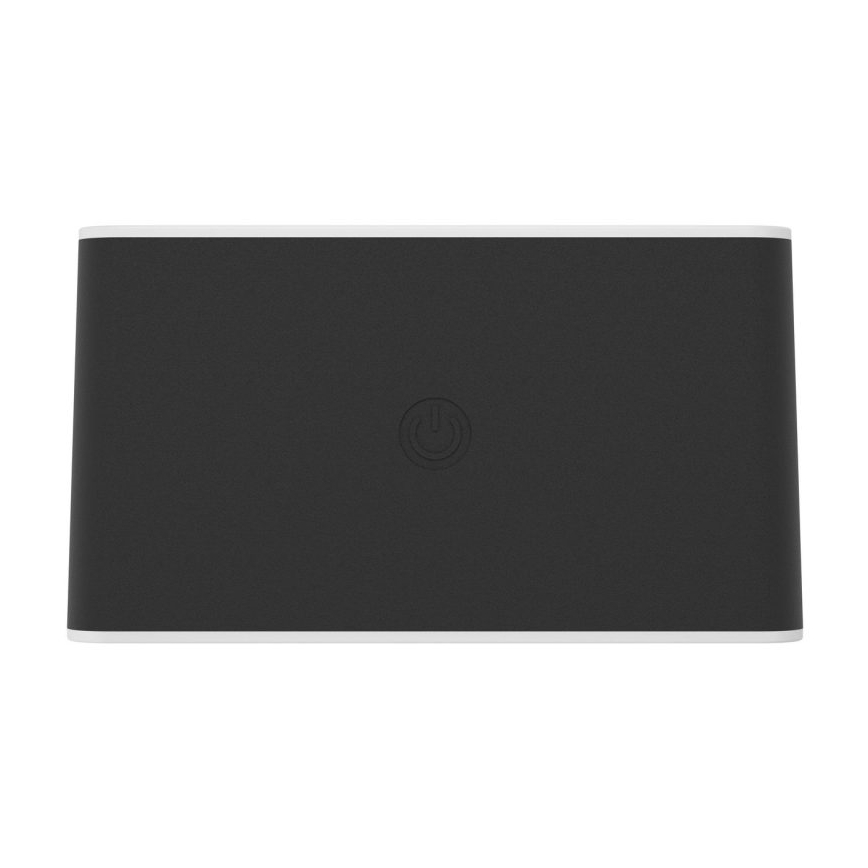 Eglo - LED dimmbar uppladdningsbar beröringsstyrd utomhusvägglampa LED/5W/5V 2000 mAh 3000/4000/6500K IP44 svart
