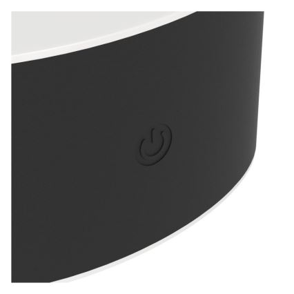 Eglo - Dimbar, uppladdningsbar, touchstyrd utomhusvägglampa LED/5W/5V 2000 mAh 3000/4000/6500K IP44 svart