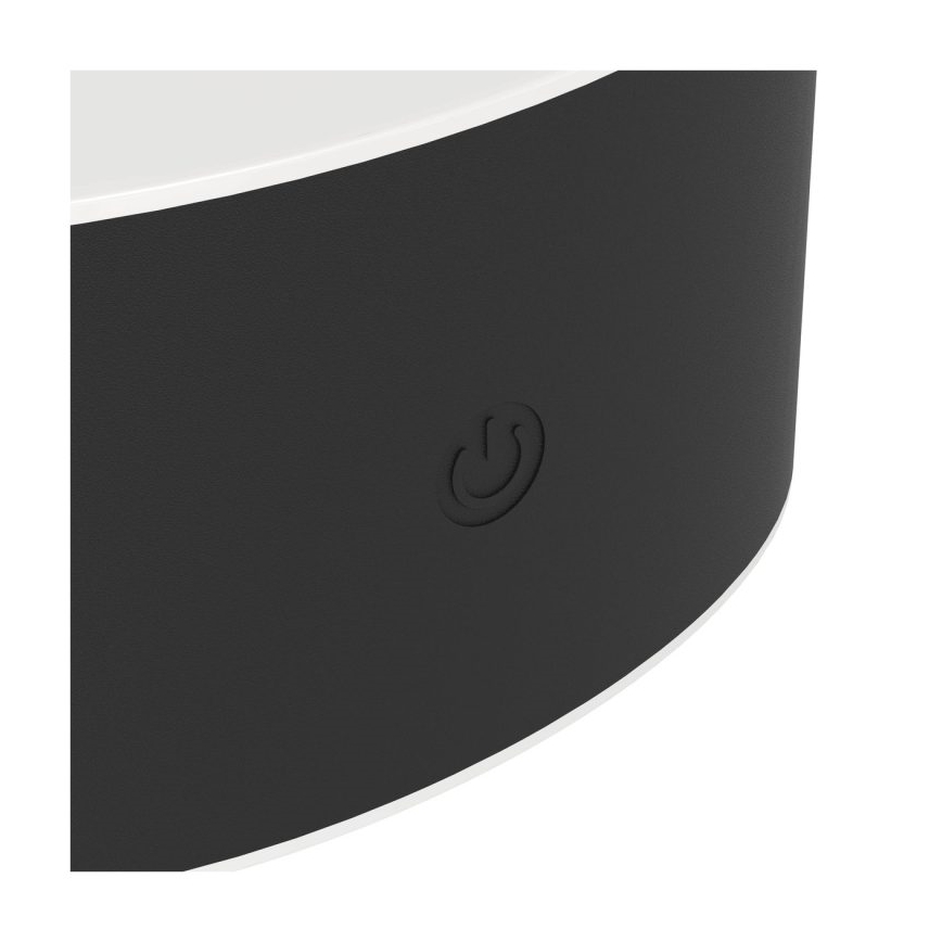 Eglo - Dimbar, uppladdningsbar, touchstyrd utomhusvägglampa LED/5W/5V 2000 mAh 3000/4000/6500K IP44 svart