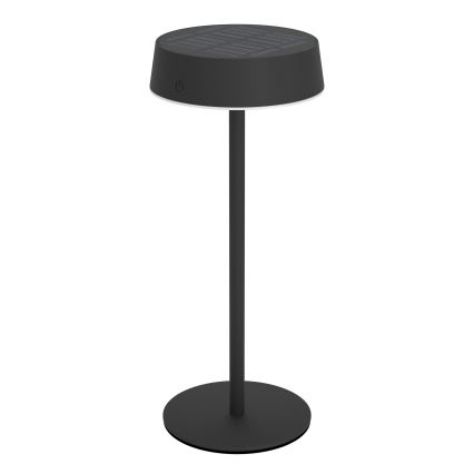 Eglo - Dimbar LED-bordslampa, solcellsdriven och uppladdningsbar, touchstyrd, LED/3W/5V 3000-6000K 1800 mAh IP44 svart
