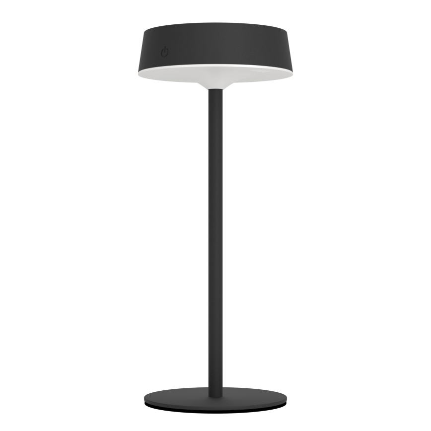Eglo - Dimbar LED-bordslampa, solcellsdriven och uppladdningsbar, touchstyrd, LED/3W/5V 3000-6000K 1800 mAh IP44 svart