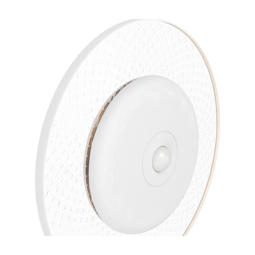 Eglo - RGBW LED, dimbar uppladdningsbar vägglampa med rörelse- och skymningssensor LED/5V 2000 mAh vit + fjärrkontroll