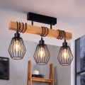 Eglo 780168 - Ytmonterad taklampa TABODI 3xE27/40W/230V furu/svart