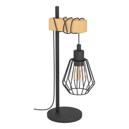 Eglo 780173 - Bordslampa TABODI 1xE27/40W/230V furu/svart