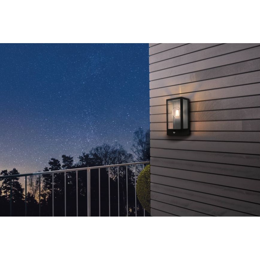Eglo 780422 - Utomhus vägglampa med sensor ALGECIRAS 1xE27/60W/230V IP44