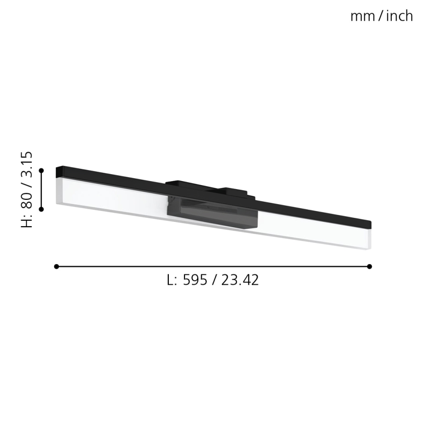 Eglo 780432 - Badrumsspegel med LED-belysning YANGUAS LED/11W/230V 3000K 59,5 cm IP44