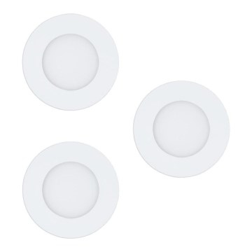 Eglo 78195 - Set med 3 infällda LED-armaturer FUEVA LED/2,7W/230V Ø 8,5 cm